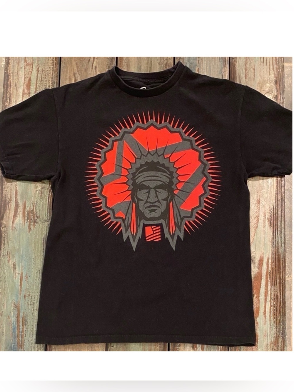 Native American Indian Chief T Shirt Popular Demand Brand Black Size Medium
